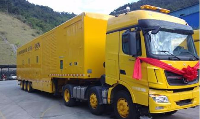 Mobile power vehicle designed for Ningde nuclear power plant and Taishan nuclear power plant