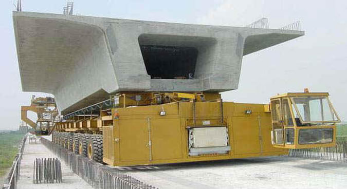 Our engine for Beijing million bridge 900 t Beam Carrier
